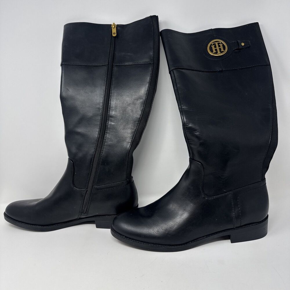 Tommy Hilfiger Womens Rydings knee High Boots, Black, Size 10 M